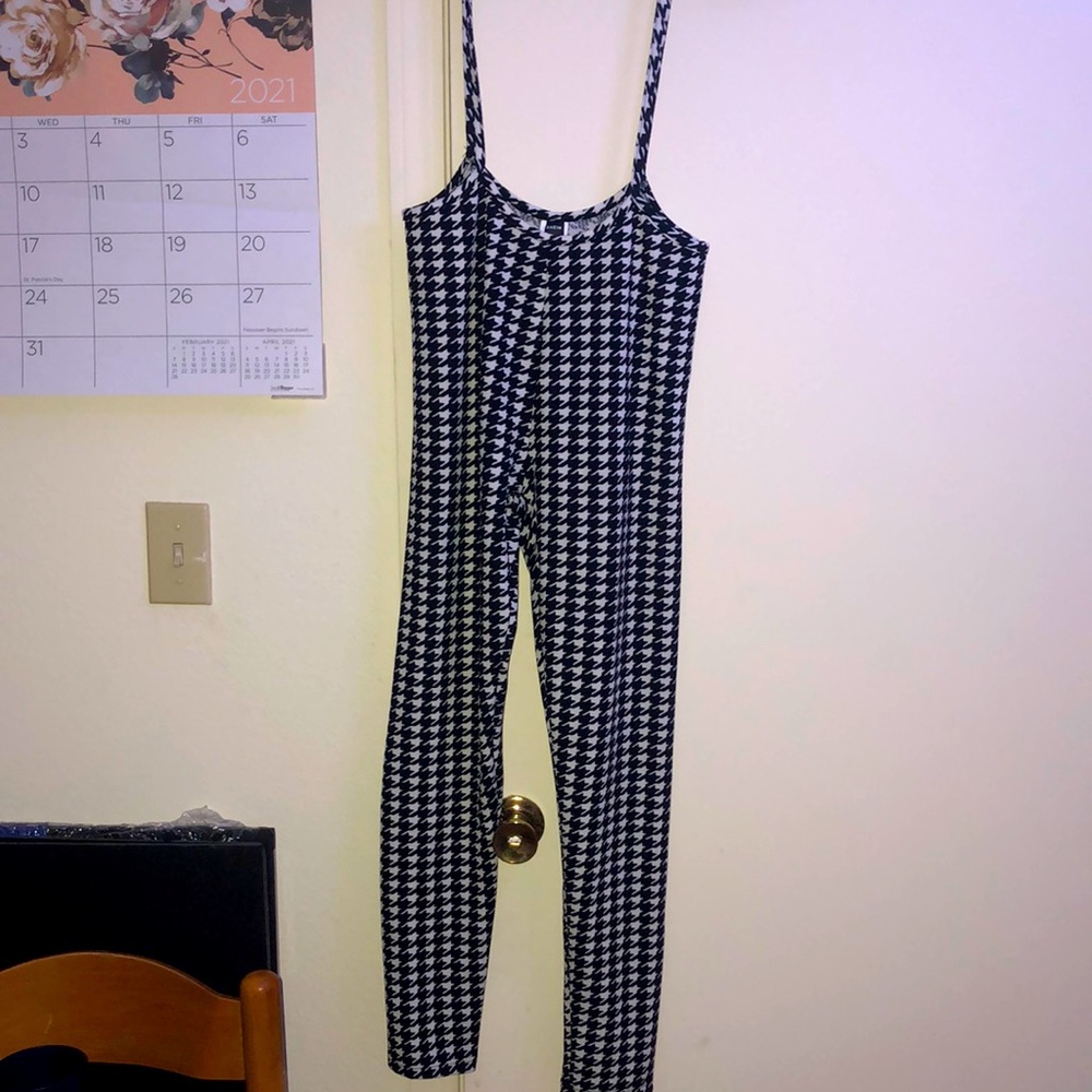 Black and white jumpsuit